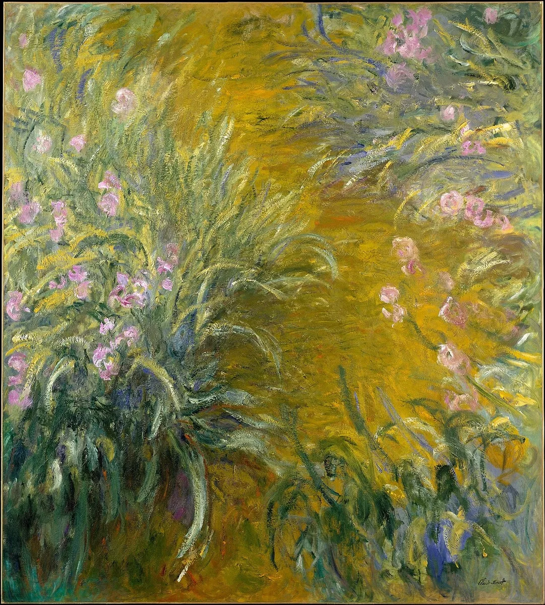 The Path through the Irises — Rolled Canvas