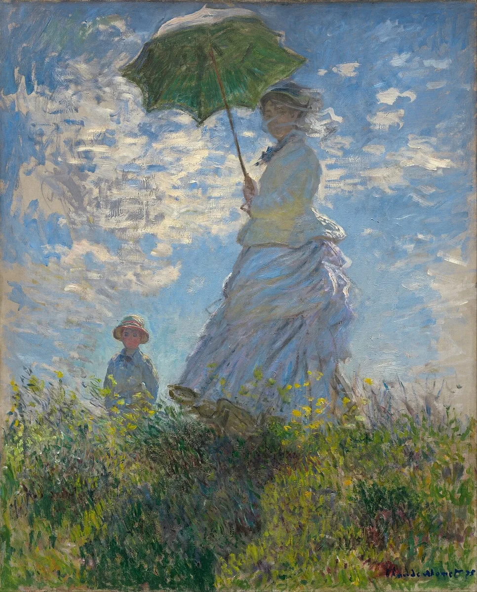 Woman with a Parasol — Madame Monet and Her Son — Rolled Canvas